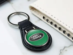 Land Rover Anello Chiavi In Pelle Pregevole Cupola Linea Corse